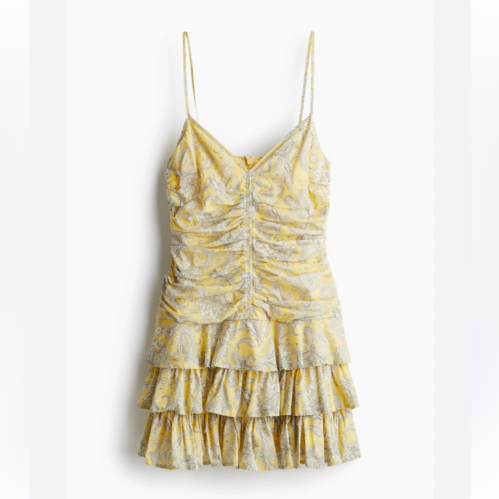 NWT H&M Yellow Paisley Summer Dress